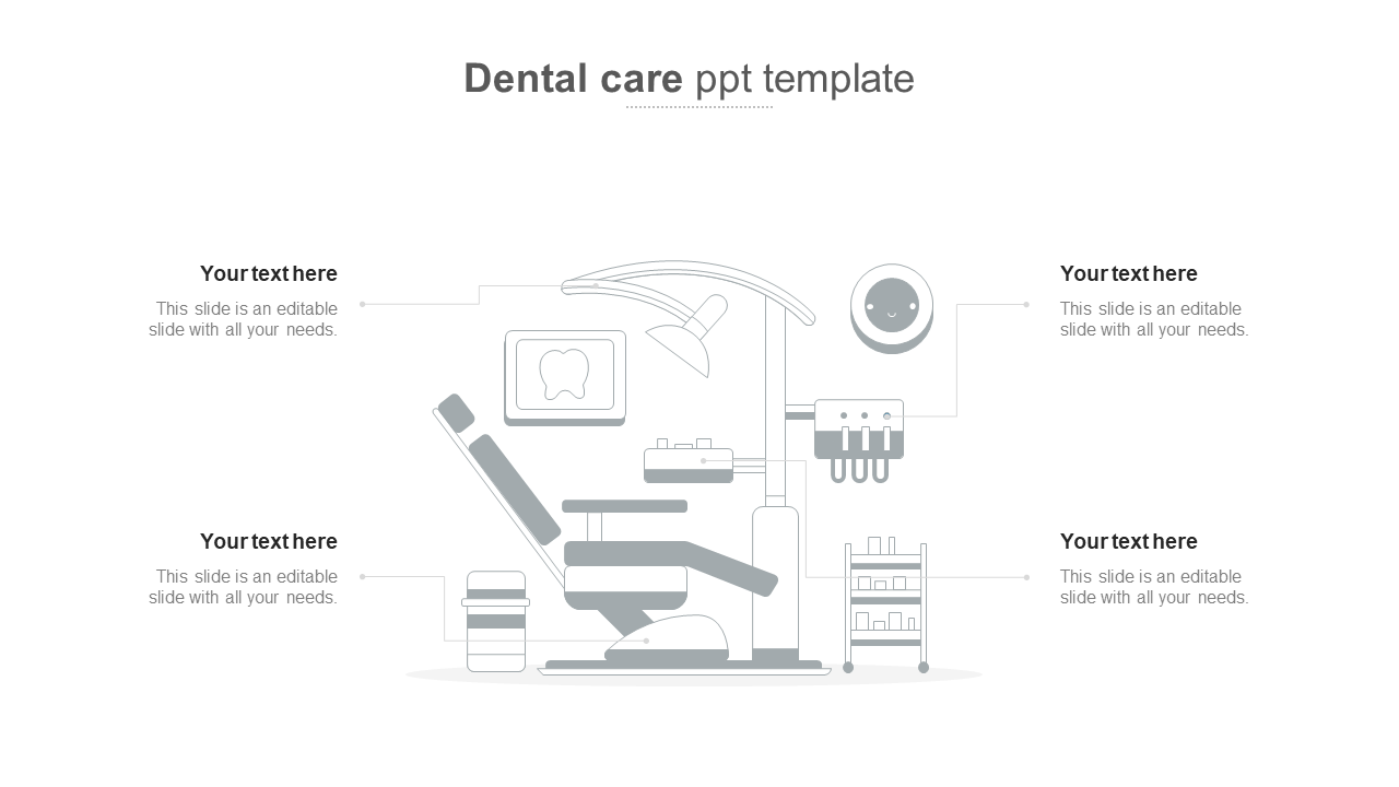 Informative Dental Care PPT Template For Presentation